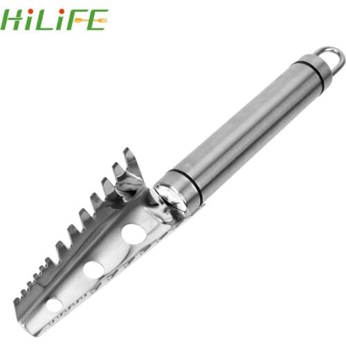 HILIFE Fish Scale Scraper Brush Kitchen Tools Cooking Tools Fish Cleaning Tool Manually Scraping Fish Scales Remover