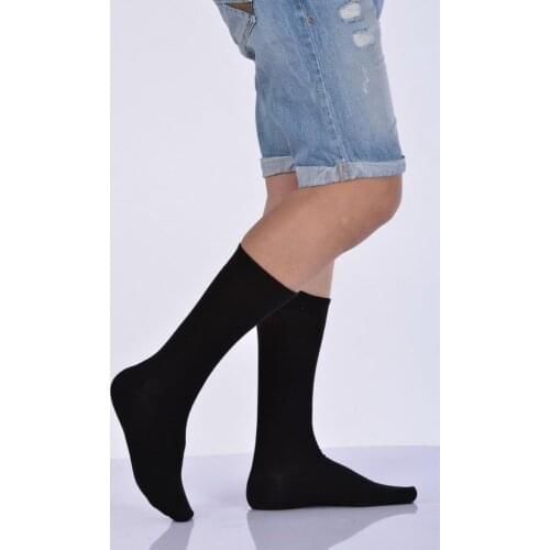 Idilfashion Male Lycra Combed Socket Socks-Black-E-ART226 (3'LÜ PACKAGE)