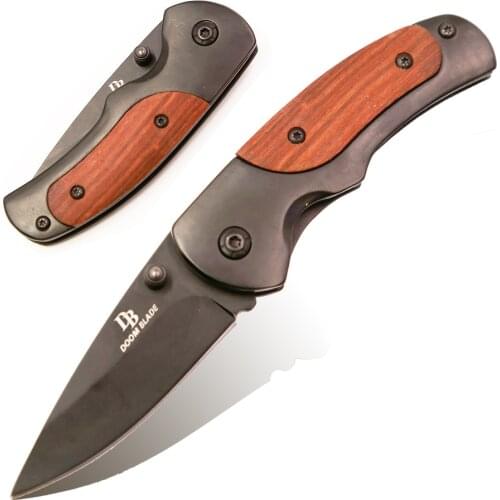 150mm(5.8'') 57HRC Pocket Folding Knife Outdoor Hunting Knives Self-defense Survival Tools Wood Handle Tactical Jackknife