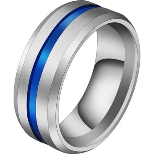 8mm Matte Surface Tungsten Carbide Groove Ring Silver Color Stainless Steel Midi Rings for Men Women Charm Male Jewelry