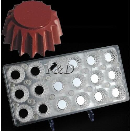 Magnet Transparent PC Polycarbonate pudding jelly flower pots round chocolate transfer formwork baking mold moldes de reposteria