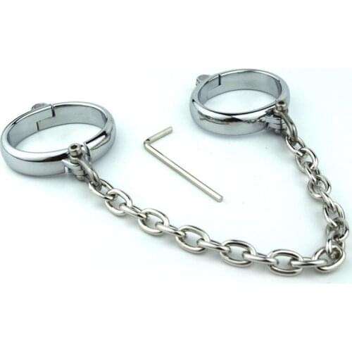 Metal Handcuffs Chain Bdsm Bondage Wrist Restraints Hand Cuffs Adult Games Torture Slave Fetish Erotic Sex Toys For Couples