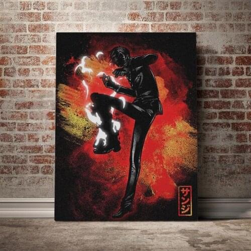 Modular Canvas Pictures Vinsmoke Sanji Painting Red Anime Home Decor Prints Japan Gift Poster Living Room Modern Frame Wall Art