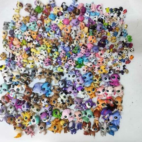 Lot of 30pcs Random Pets shop Toys Cat Kitten Dog Aminals Mini Figures Little Pet Kids Toy (10X 2"+10x1"+10x0.5")