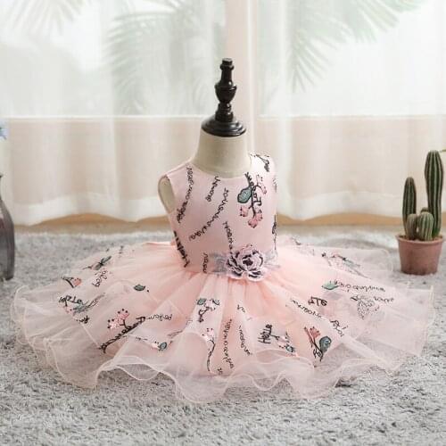 Newborn Little girls dresses for party and wedding 2021 toddler kids dresses for girls tutu childrens party princess dress