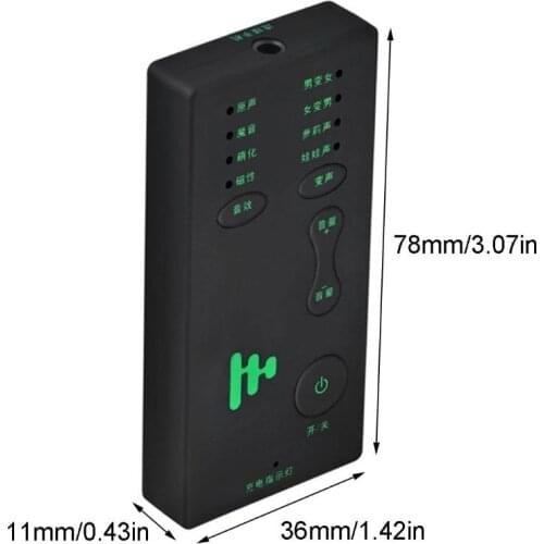 Mini Portable Voice Changer Handheld Microphone Voice Changing Device for PS4 LX9B