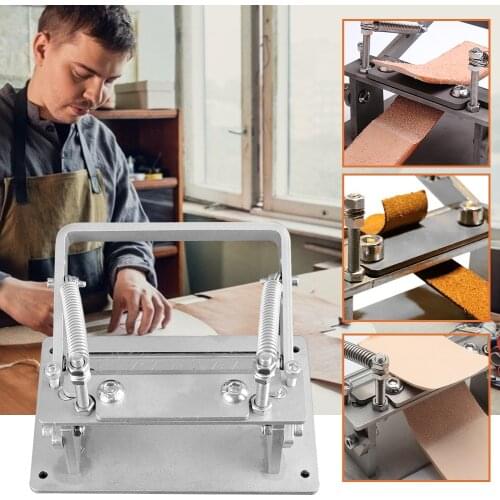 Stainless Steel Craft Leather Splitter Machine Leather Strips Belt Manual Thinning Machine DIY Cutting Peeler Tools