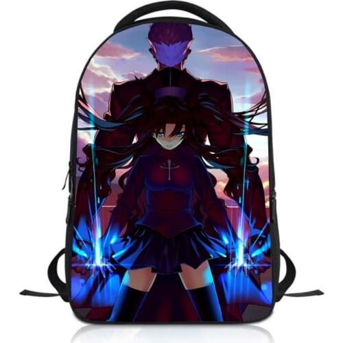 Anime fate stay night Students Backpack School Bag Children Cartoon Knapsack Boys Girls Rucksack Kids Bookbag Satchel