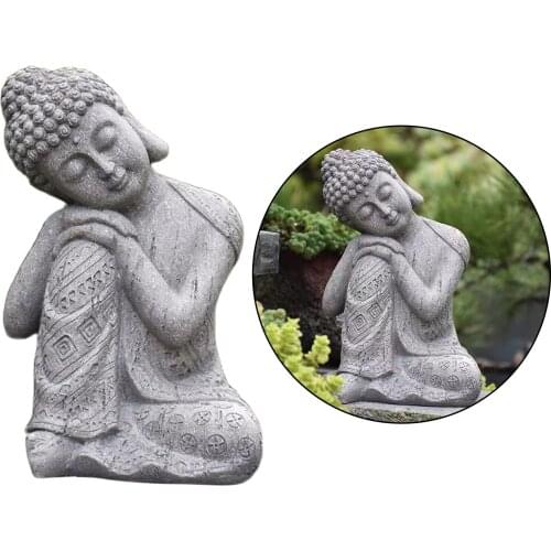 Buddha Statue Figurine for Indoor Outdoor Office Desktop Ornaments Artwork