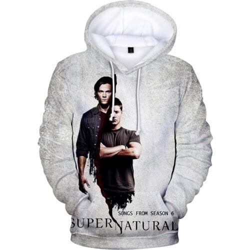 New Arrival Supernatural 3D Print Hoodie Men Women Casual Streetwear Sweatshirt Supernatural Pullover Harajuku Oversize Hoodies