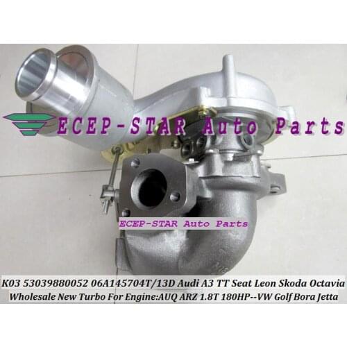Free Ship K03 52 53039700052 53039700094 06A145713D Turbo For AUDI A3 TT For SEAT Leon Octavia VW Golf Bora 1.8T JAE AWP 1.8L