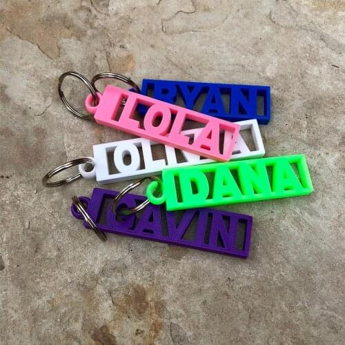VishowCo Custom Name Keychain Personalized Acrylic Signature Nameplate Key Rings Jewelry For Womens Gifts