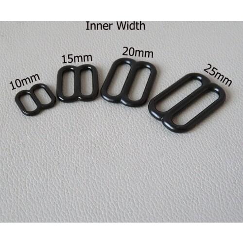Inner Width 10mm 15mm 20mm 25mm Metal Slider Tri Glides Buckle For Bag Straps Loop Hardware Cat Dog Collar Shoes Clasp Accessory