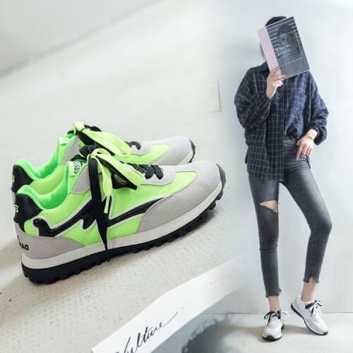 Sneakers Women Ins All-match Spring New Womens Shoes Flat Casual Shoes Korean-Style Fashion Breathable Running Shoes