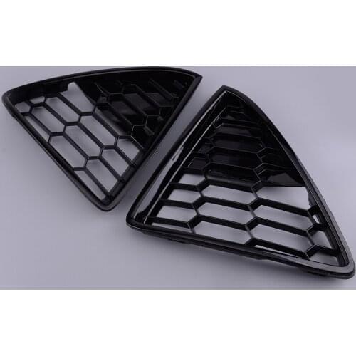 1 Pair Black Front Lower Bumper Grille Honeycomb Cover ABS Fit for Ford Focus 2012 2013 2014 CP9Z17K946ACP BM51 17K947 CF5UAW