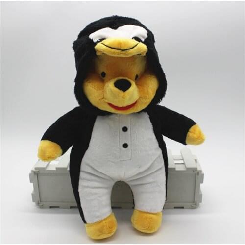 1piece 30cm cute winnie the pooh bear dress up penguin classical bear animal plush soft toys stuffed dolls