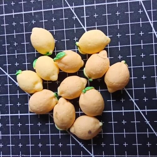 1pcs/lot resin Simulated lemon 15mm simulation of food Cabochon Scrapbook DIY phone decoration B304-3