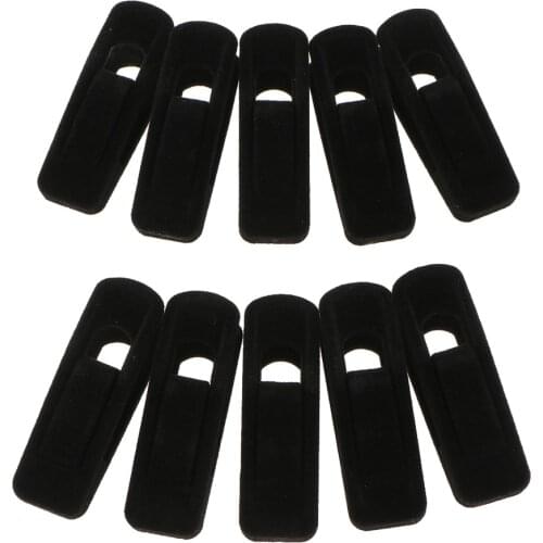 10pcs Velvet Anti-slip Flocked Clothes Clips Clothespins Clothing Clamps Pants Hangers Photo Paper Pegs Strong Pinch Grip