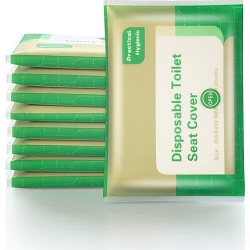 10pcs /pack Disposable Toilet Seat Cover Waterproof Mat Healthy Toilet Paper Pad Home Bathroom Accessioes