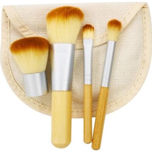 4PCS/LOT Bamboo Brush Foundation Brush Make-up Brushes Cosmetic Face Powder Brush For Makeup Beauty Tool