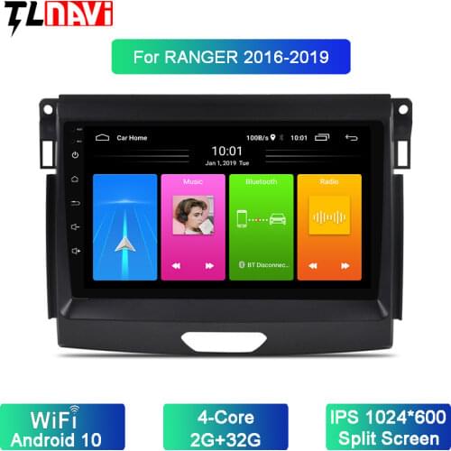 Car Radio DVD Player GPS Navigation For Ranger 2016~2019 Android 10 System Audio Video Stereo In Dash Head Unit