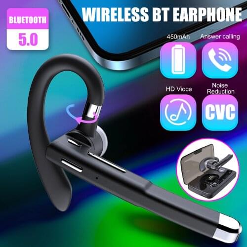 Bluetooth 5.0 Wireless Earpiece Driving Trucker Headset Earbuds Noise Cancelling Wireless Bluetooth Earphone 2021 New