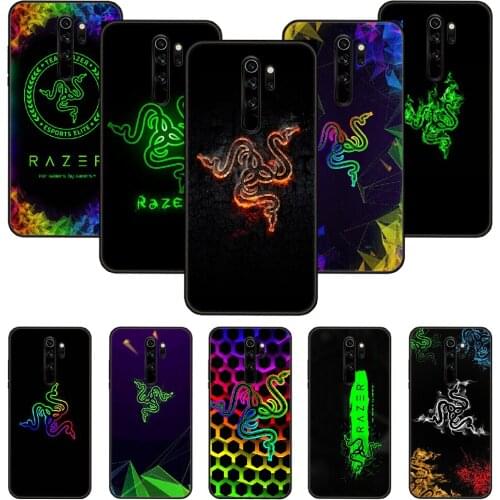 Phone Case For Xiaomi Redmi Note 8 8T 7 7A 9 9S 8A 4 5 Pro Black Cover Waterproof Tpu Bumper Soft Coque Game Brand Razer Snake