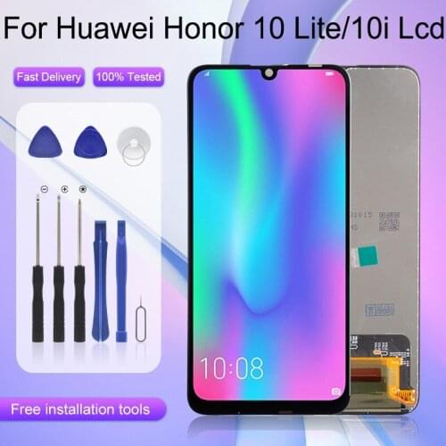 6.21" For Huawei Honor 10 Lite Lcd Touch Screen Digitizer HRY-TL00T AL00TA Assembly For Honor 20 Lite Display With Frame