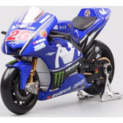 Maisto 1/18 Scale 2018 Yamaha YZR-M1 #25 Racer Maverick Vinales Moto Racing Motorcycle Diecasts & Toy Vehicles GP Bike Model Toy