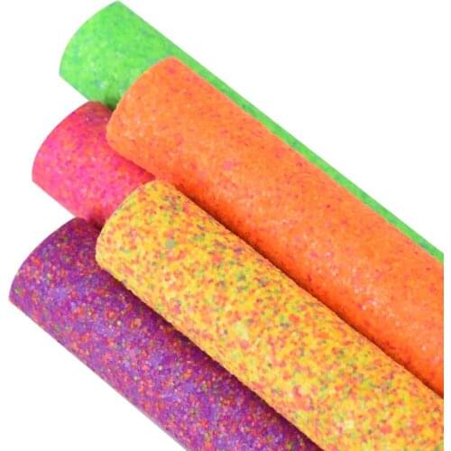 HSDCraft Genuine series 20*34cm Glitter Fabric Chunky Synthetic Leather for Diy