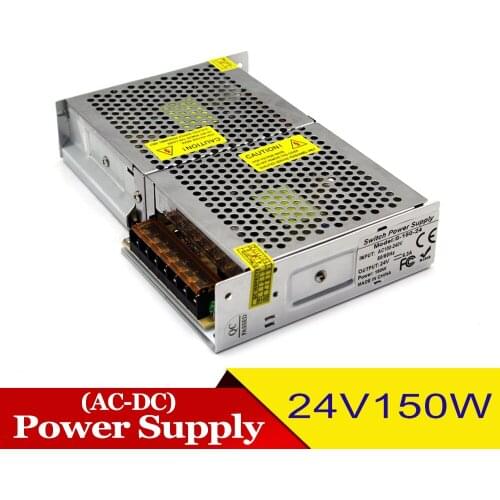 DC Power Supply 24V 6.3A 150W LED Driver Transformers 110v 220v AC DC24V Switch Power Source for LED Strip Lighting CCTV Motor