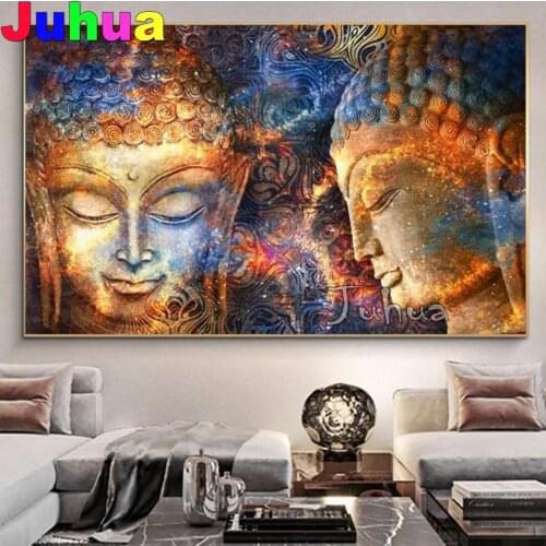 Painted Buddha statue diamond embroidery Round drill 5 d cross stitch Diamond mosaic Buddhist Mood Full Square 3d Diamond paint