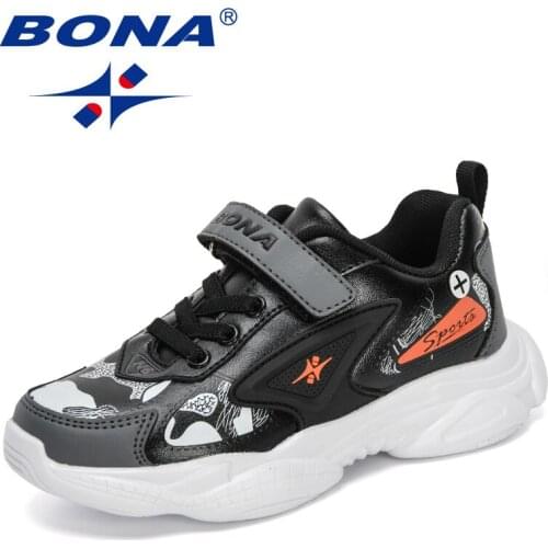 BONA 2020 New Designers Popular Sneakers Fashion Casual Sports Shoes Children Running Walking Footwear Kids Trendy Jogging Shoes