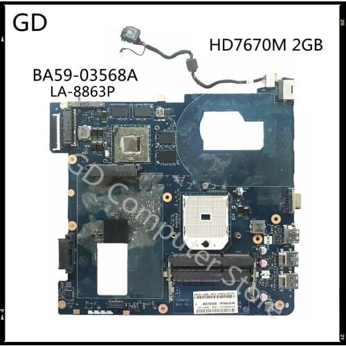 GD For Samsung NP355V5C 355V5C Laptop Motherboard BA59-03568A QMLE4 LA-8863P HD7670M 2GB 100% Tested Fast Ship