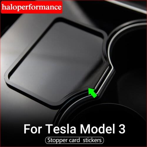Model3 ModelY Car Start Card Key Position Holder For Tesla Mode 3 Accessories Key Stopper Trim Frame Sticker Limiting Stopper