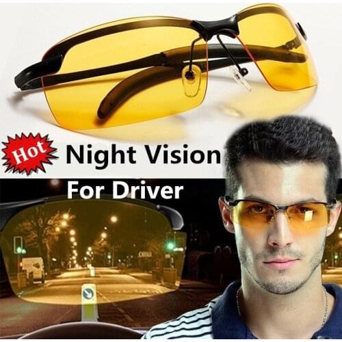 Fashion Yellow High-end Night Vision Driving Glasses Polarized UV400 Sunglasses Metal Frame Men Woman Glasses Driver Sun Glasses