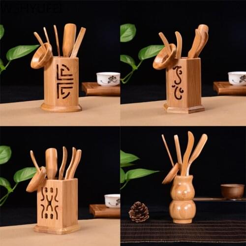 Chinese Tea ceremony Set 6 Pieces bamboo Tea Set Accessories home Tea set Tea Ceremony Utensils Six Gentleman