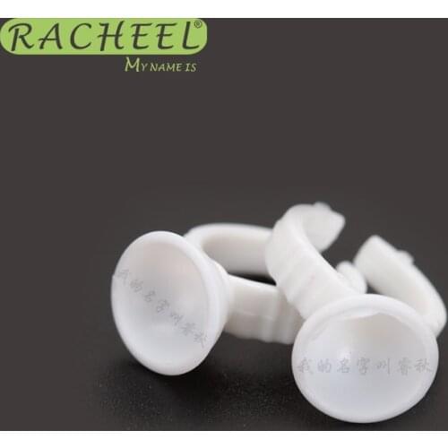50Pcs Disposable Eyelash Extension Glue Rings Adhesive Holders Eye Lashes Pallet False