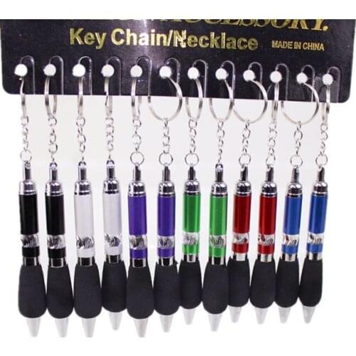 10PC Office Creative Ballpoint Pen Function Hanging Buckle Portable Key Chain Pendant Oil Pen Cute School Supplies Stationery