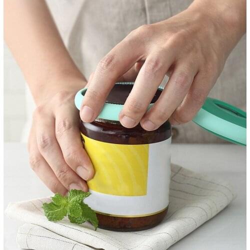 3-in-1 Bottle Opener Silicone Multifunction Can Lid Remover Increase Friction for Easy Grip for Twist Off Lid Jar TS2