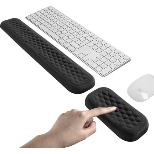 Keyboard and Mouse Wrist Rest Pad Set Padded Memory Foam Hand Rest, Keyboard Wrist Rest, Laptop Typing and Wrist Pain Relief