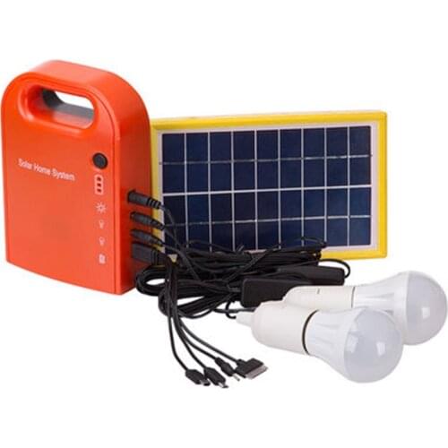Portable 3W Solar Panel Energy System Battery Charger Camping Fishing LED Emergency Lighting System