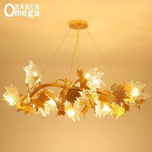 Postmodern light luxury maple chandelier fashion creative living room dining room art chandelier designer model room chandelier