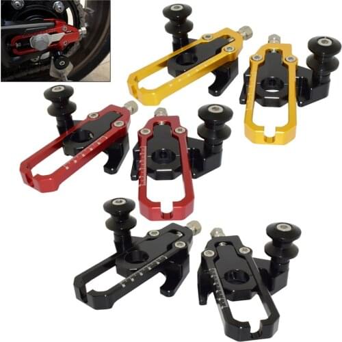 Rear Axle Chain Adjusters Tensioner with Swingarm Spool for HONDA CB CBR 650 F 650F CB650F CBR650F RC96 RC97 2017 2018 2019 2020