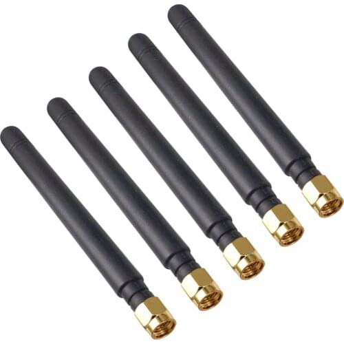 10pcs/lot 85mm 433MHZ Rubber Antenna 2db Gains SMA Male Straight Connector Aerial Free Shipping