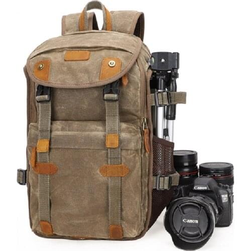 M290 New Batik Canvas Camera Backpack Large Capacity Outdoor Waterproof photography Bag for Canon Nikon Sony Digital Camera Case