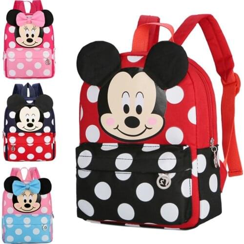 Disney Mickey Mouse Minnie Mouse Backpack Girl Boy Cute Bag Kids Small Bag Mini kawaii Bag