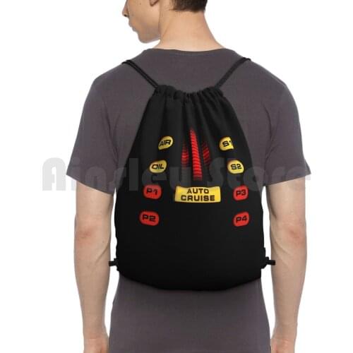 Kitt Dash Backpack Drawstring Bag Riding Climbing Gym Bag Kitt Knight Rider 80S Retro Cool Geeky Nerdy Tv Sci Fi Car Karr