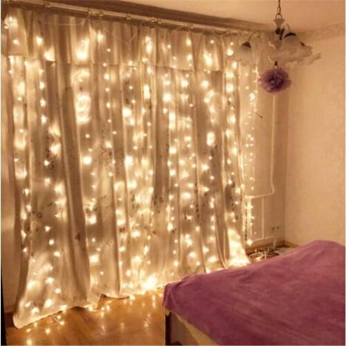 3*2.5M 240LED Icicle Fairy String Light LED Curtain Garland Wedding Party Garden Patio Window Home Garden Decorative Lights
