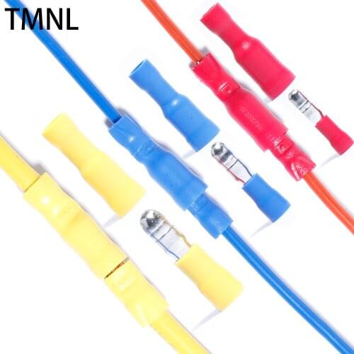Crimped Connector pressure Ring Insulated Wire Terminal Cable Round Cold pressing Car Electrical Mixed bullet pluggable spring